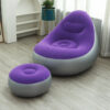 Inflatable Chair Inflatable Couch Lazy Sofa Air Sofa With Stool Foot