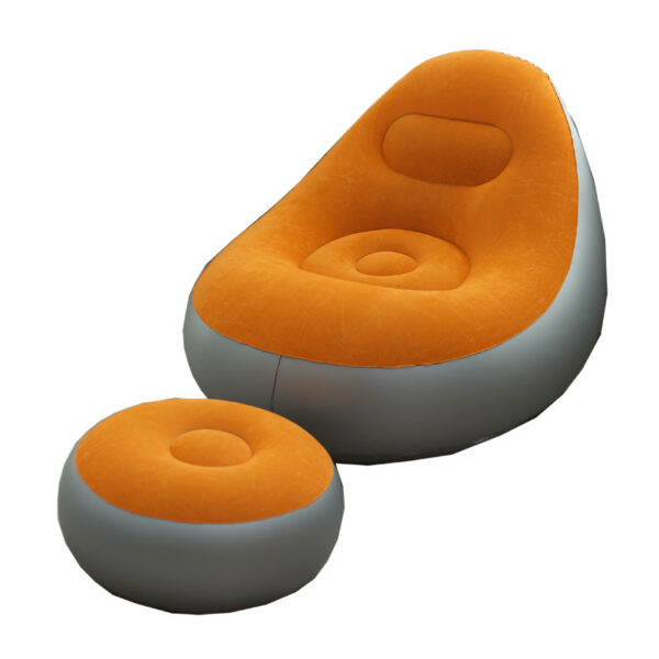 Inflatable Chair Inflatable Couch Lazy Sofa Air Sofa With Stool Foot