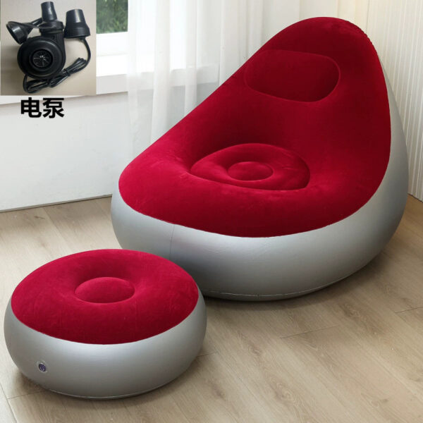 Inflatable Chair Inflatable Couch Lazy Sofa Air Sofa With Stool Foot