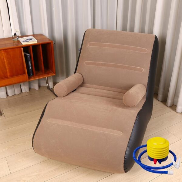 Lazy Inflatable Sofa, S-Shaped Sofa, Home Outdoor Leisure Sofa Chair, Outdoor Travel Camping Picnic