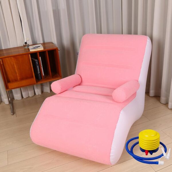 Lazy Inflatable Sofa, S-Shaped Sofa, Home Outdoor Leisure Sofa Chair, Outdoor Travel Camping Picnic
