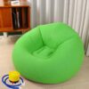 Washable Inflatable Bean Bag, Soft Flocked Fabric Bean Bag, Comfortable Bean Bag Chair for Home, Living Room, Garden