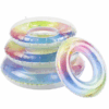 PVC Rainbow Glitter Swim Ring
