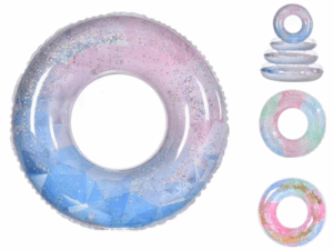 Transparent Glitter Swimming Ring – Thickened PVC