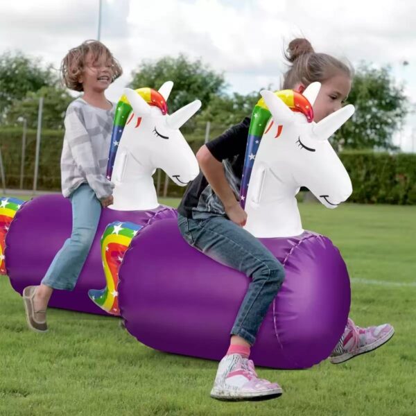 PVC Inflatable Hopping Ride-On Toy (Unicorn & Dinosaur)