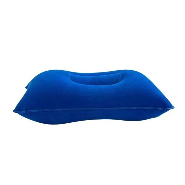 PVC Flocked Inflatable Travel Pillow