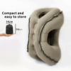 Elevated PVC Flocked Portable Inflatable Sleeping Pillow / Travel Support Pillow