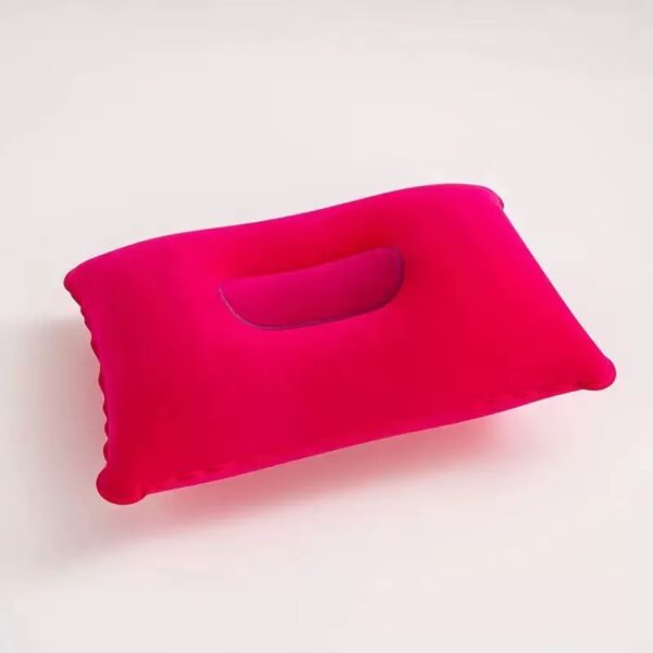 PVC Flocked Inflatable Travel Pillow