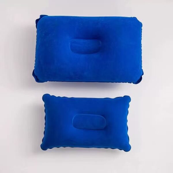 PVC Flocked Inflatable Travel Pillow