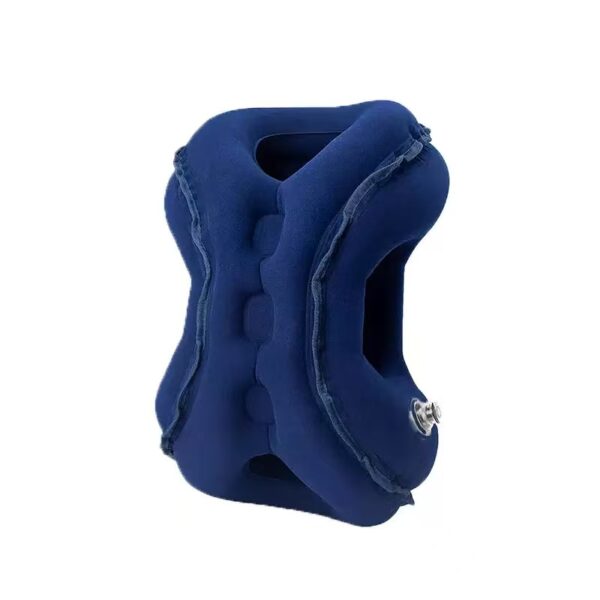 Elevated PVC Flocked Portable Inflatable Sleeping Pillow / Travel Support Pillow