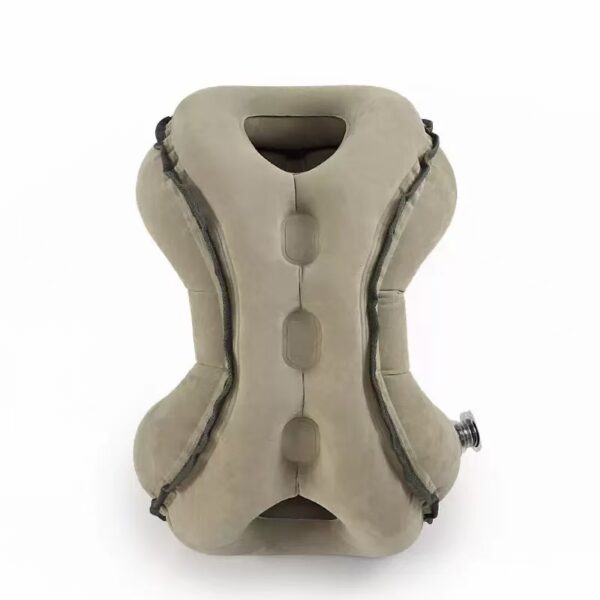 Elevated PVC Flocked Portable Inflatable Sleeping Pillow / Travel Support Pillow