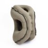 Elevated PVC Flocked Portable Inflatable Sleeping Pillow / Travel Support Pillow