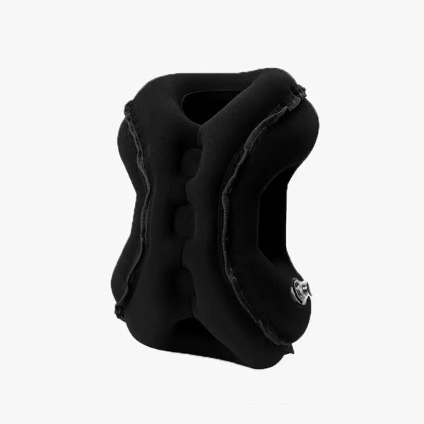 Elevated PVC Flocked Portable Inflatable Sleeping Pillow / Travel Support Pillow