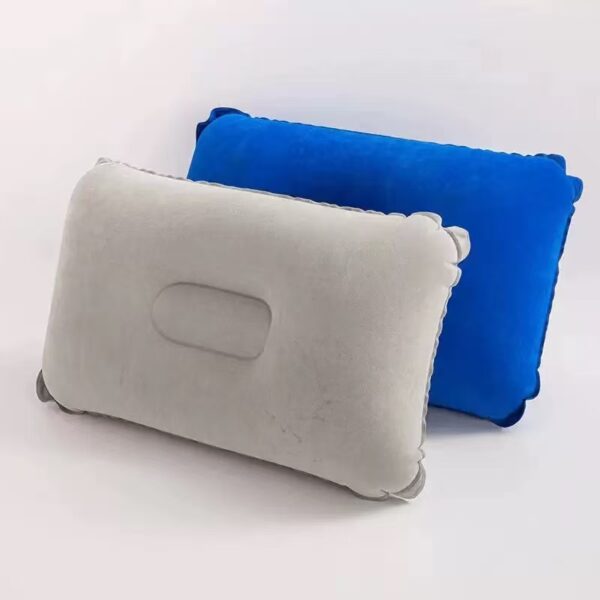 PVC Flocked Inflatable Travel Pillow
