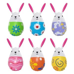 PVC Inflatable Easter Egg with Bunny Ears Decoration