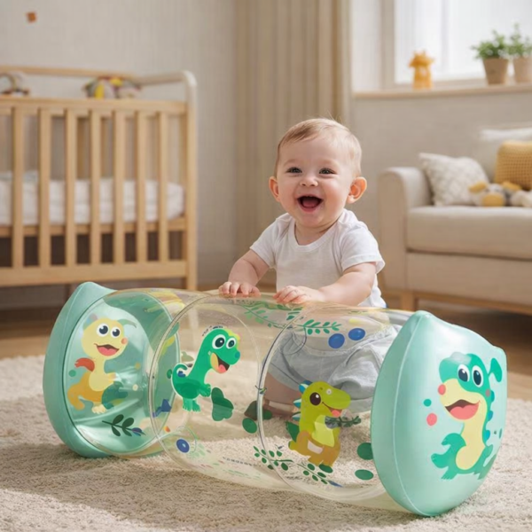 Inflatable Baby Crawling Roller with Bells – PVC Early Learning Toy