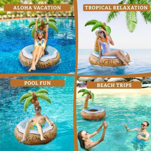 e9260578789b22dd7a4aafffd9c4d05b PVC Inflatable Coconut Tree Pool Float Ring