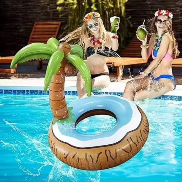 f6091d424cef00d4a1cae49319690eba PVC Inflatable Coconut Tree Pool Float Ring