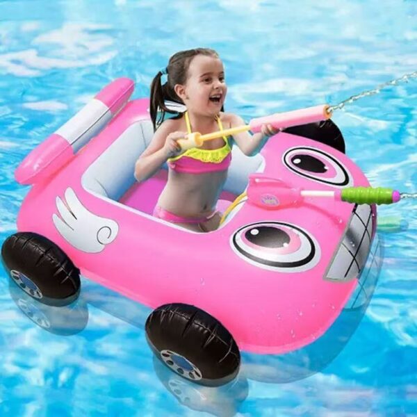PVC Inflatable Car Swim Ring with Water Gun