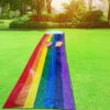 PVC Kids Rainbow Outdoor Water Slide