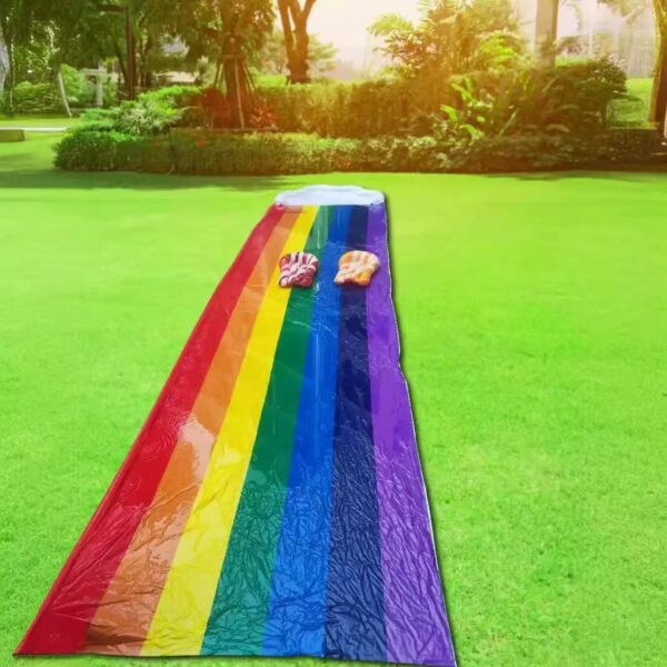 PVC Kids Rainbow Outdoor Water Slide
