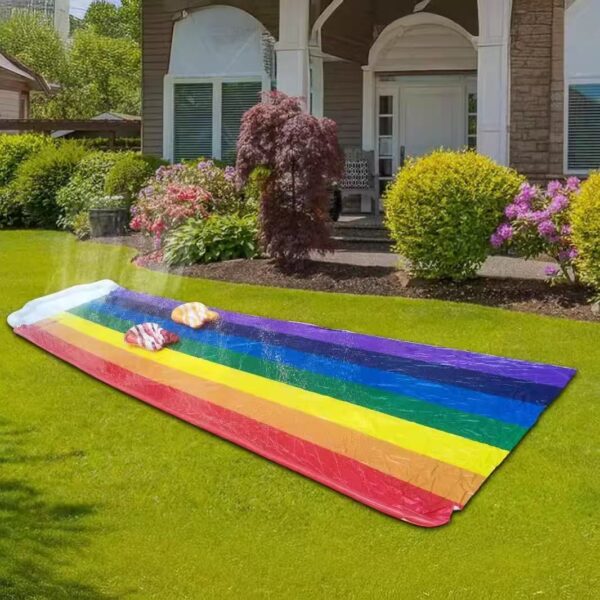 PVC Kids Rainbow Outdoor Water Slide