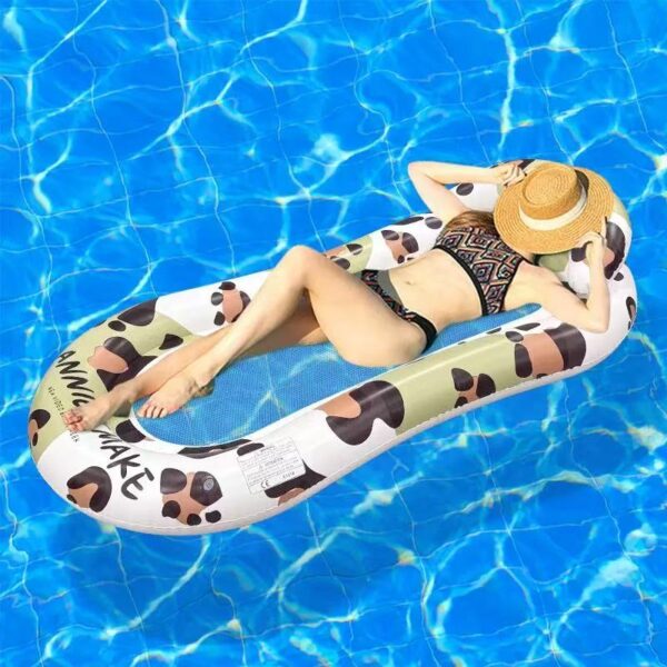 bab8f36735cd271dc479b4bf2a346f3b PVC Inflatable Leopard Print Pool Float Lounge