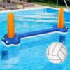 Inflatable Pool Volleyball Net & Basketball Game Set