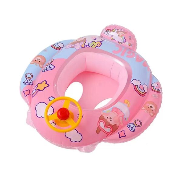 PVC Inflatable Kids Swim Seat with Steering Wheel